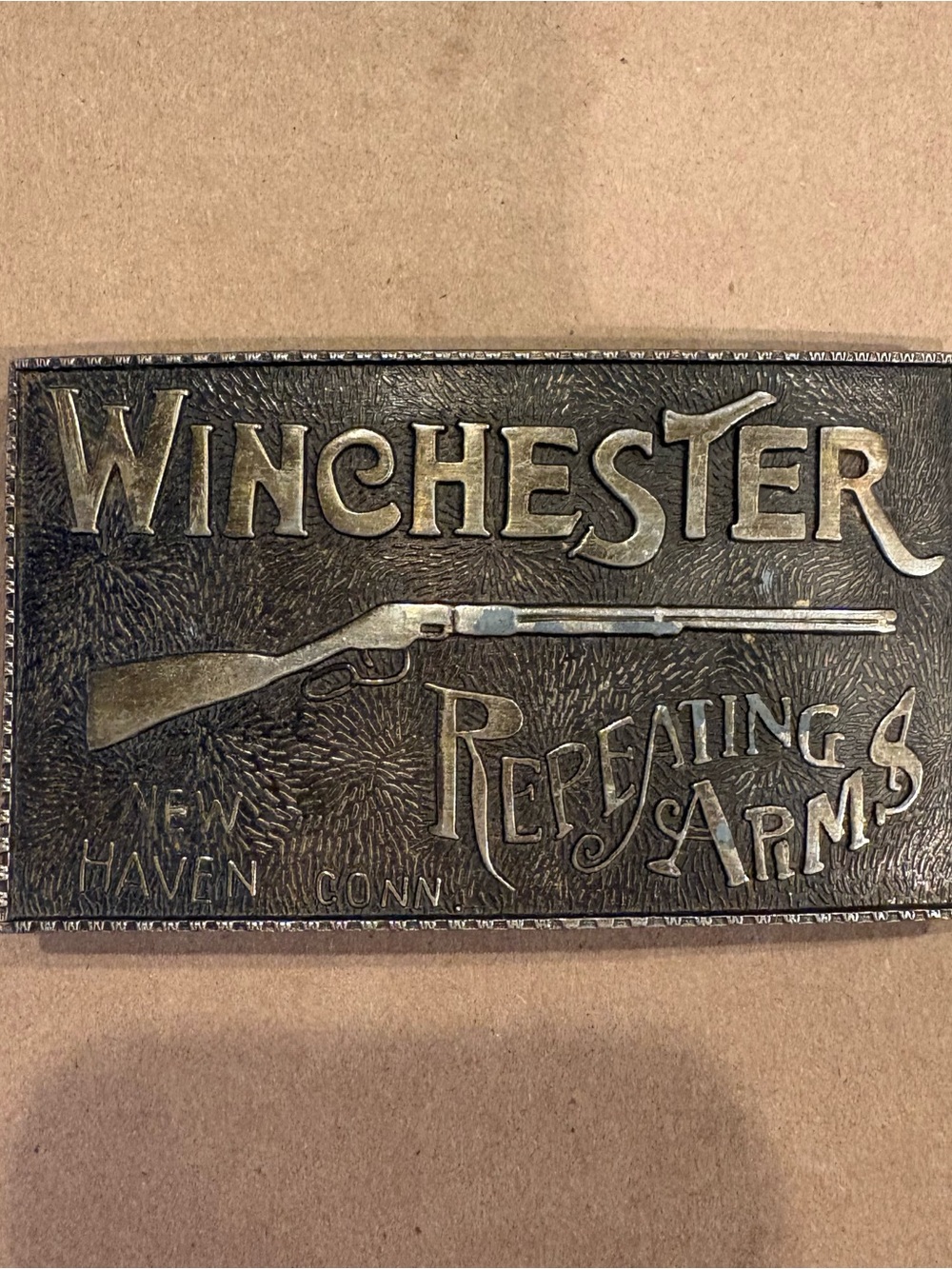 Winchester Repeating Arms New Haven Connecticut Belt Buckle